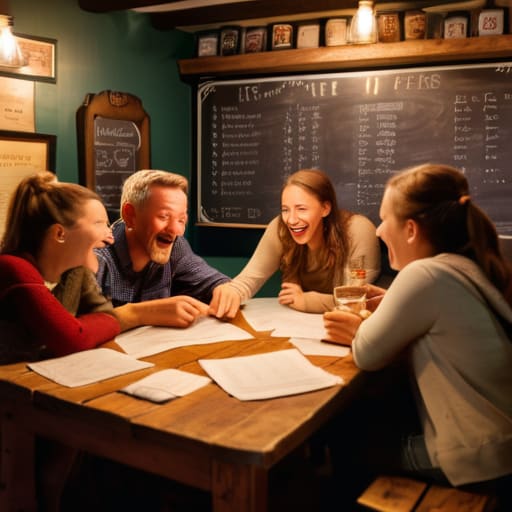 People enjoying A Proper Pub Quiz Night.