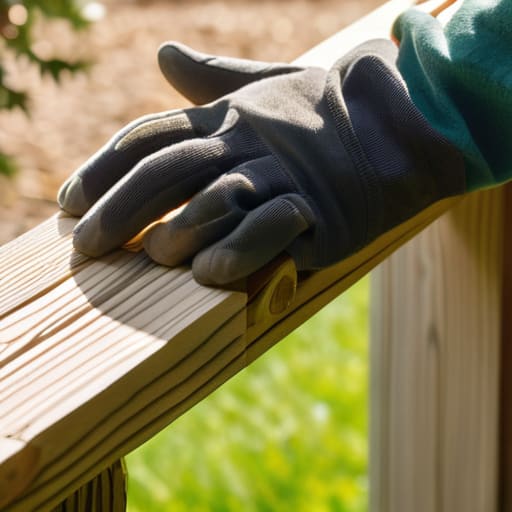 Fixing broken fence slats to keep the privacy in.