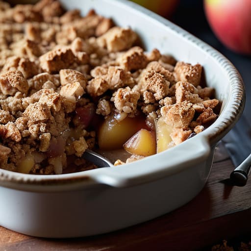 How to make apple crumble with topping.