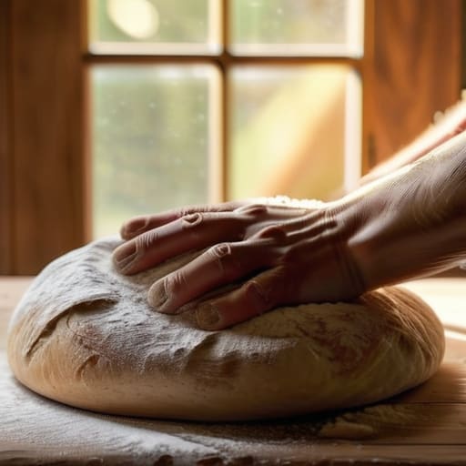 How to make bread without a machine.