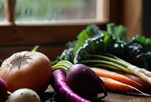 Fresh seasonal vegetables in Britain.